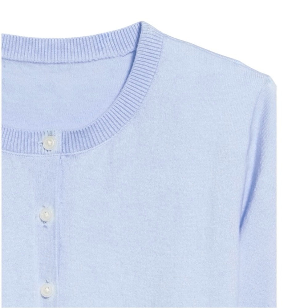 Old Navy Crop Cardigan Sweater Ice Blue So Soft - Picture 4 of 7